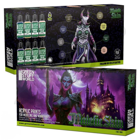 Battle-Models > Green Stuff Paint Set Maxx Formula - Malefic Skin - farby